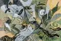 Leonore Adler, Wandlungen, 1989, Wasserfarben und Kreiden auf festem Papier