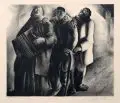 Anto Carte, Les musiciens aveugles, 1930, Lithographie auf "Arches"-Bütten