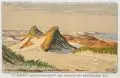 Franz Korwan, Dünenlandschaft auf Hörnum bei Westerland: Sylt, Um 1920, Farblithografie auf glattem Papier
