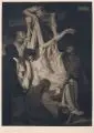 Max Pietschmann, Kreuzabnahme Christi, 1903, Mezzotinto auf China, auf Karton aufgewalzt