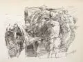 Frank Ruddigkeit, Begegnung mit Fackeln, 1981, Lithografie