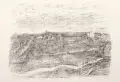 Lothar Sell, Regenlandschaft bei Leningrad (Kuptschino), 1969, Kreidelithografie auf kräftigem Velin