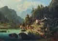 Albert Rieger d.Ä., Tiroler Bergsee, 1869, Öl auf Leinwand