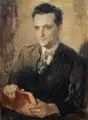 Eduard Bischoff, Professor Joseph Müller-Blattau. 1920er Jahre, Öl auf Leinwand