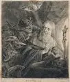 Sidrach Willemsens, Die Versuchung des Heiligen Antonius. Mitte 17. Jh, Kupferstich auf dünnem Bütten
