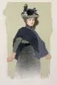 Fritz Burger, Damenbildnis, 1899, Farblithographie auf kräftigem Velin