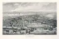 Julius Gottheil, Hamburg. Aus der Vogel Perspective, Um 1850, Stahlstich auf leichtem Karton