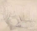 Wilhelm Walther, Priesnitz, 1847, Bleistiftzeichnung