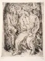 Willi Geiger, Zigeuner, 1919, Kaltnadelradierung auf Bütten