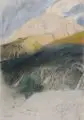 Ludwig von Hofmann, Vom Gotthard, Farbige Pastellkreide, sparsam weißgehöht, auf samtigem Pastellpapier