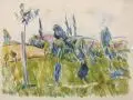 Otto Schubert, Landschaft mit jungem Baum. Mitte 20. Jh