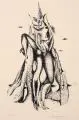 Mac Zimmermann, Ohne Titel 1946, Federlithographie auf feinem Velin