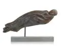 Wolfgang Friedrich, Aufschwebend, 2010, Bronze, partiell grünlich patiniert und hellgrauer Kalkstein
