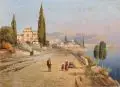 A.L. Terni, Am Golf von Sorrent. 19. Jh, Öl auf dünner Leinwand