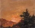 Willy Kriegel, Der Abend. Wohl späte 1940er Jahre, Öl auf Hartfaser, auf Holz montiert
