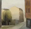 Hans-Otto Schmidt, Berliner Straßenzug, 1980, Öl auf Leinwand
