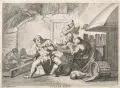 Anton Joseph von Prenner, Trinkende Bauern an einem Tisch, 1728, Radierung auf Bütten nach Adrian van Ostade