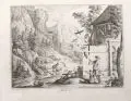 Johann Rudolf Schellenberg, Ein Gebürg und kahle Felsen […], 1770, Radierung auf Bütten