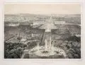 Théodore Müller, Vue générale de Versailles, Lithographie mit gelbem Plattenton