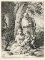 Hendrick Goltzius, Die Heilige Familie, Um 1900, Tiefdruck auf Bütten