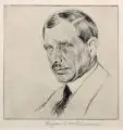 Max Clarenbach, Selbstbildnis im Dreiviertelprofil, Nach 1917, Radierung mit Tonplatte auf Japan