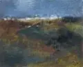 Landschaft bei Alpujarras (Spanien). Ohne Jahr by Friedrich Eisel, Farbige Pastellkreide auf Schleifpapier, offered Sep 2016