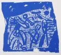 Veit Hofmann, Blauklang, Farbserigraphien auf kräftigem "Rives"-Bütten. "Blauklang" in Blei unterhalb der Darstellung re. ligiert monogrammiert "VH", Mi. betitelt sowie li. nummeriert "