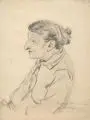 Otto Nagel, 73jährige Proletarierin, 1927, Bleistiftzeichnung auf gelblichem Velin