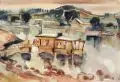 Werner-Hans Schlegel, Elbe bei Proschwitz, Aquarelle über Bleistift auf festem Papier