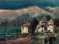 Gerhard Stengel, Jugoslawische Landschaft, 1961, Aquarell auf feinem "Hahnemühle"-Bütten