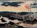 Gerhard Stengel, Barnaul im Altai, 1958, Aquarell über Federzeichnung auf feinem "Hahnemühle"-Bütten