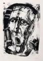 Steffen Volmer, Schrei doch…!, 1987, Lithographie auf "Hahnemühle"-Bütten