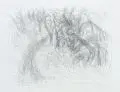Christine Wahl, Am Schweriner See, 1989, Zinkographie auf hellgrauem Bütten