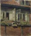 Wilhelm Claudius, Mädchen am Fenster, 1939, Öl auf Leinwand