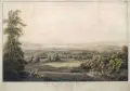 Peter Birmann, Vue des Environs de Sursee [...] Lucerne, Radierung, koloriert, auf Bütten