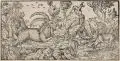 David Kandel, Steinböcke, 1550, Holzschnitt auf Bütten