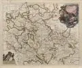 Pieter (Petrus) Schenk, Palatinatus Rheni, Um 1700, Kupferstich auf Bütten, teil- und grenzkoloriert