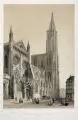 Louis-Jules Arnout, / Philippe Benoist / Emile Deroy / Jules Monthelier, Fünf Kirchenansichten und -interieurs. Mitte 19. Jh, Farblithographien auf kräftigem Bütten