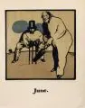 William Nicholson, An Almanac of Twelve Sports as Months of the Year, 1898, Farblithographien nach Farbholzschnitten auf gelblichem Papier