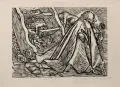 Ernst Barlach, Der Göttliche Bettler, 1922, Holzschnitt auf gelblichem Bütten