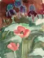 Gussy Hippold-Ahnert, Roter Mohn und Schwertlilien