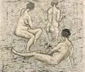 Wilhelm Rudolph, Drei weibliche Akte. Ohne Jahr
