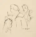 Rudolf Schlichter, Spaziergänger, 1920, Lithographie auf Maschinenbütten