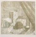 Werner Wittig, Stilleben mit Glas und Vorhang. 1970er /1980er Jahre