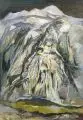 Bernhard Franke, Totes Gebirge, 1980, Öl auf Sperrholz