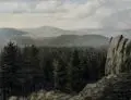 Arthur Wirth, Blick vom Blössenstein auf Schwartenberg, Um 1930, Öl auf Leinwand
