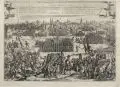 Giacinto Gimignani, Tornacum captum anno 1581 (Die Einnahme von Tournay), 1647, Radierung auf Bütten