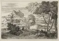 Théodore, Die Landschaft mit den Hasen. 1640- 1680, Radierung auf Bütten nach einem Gemälde von Francisque Millet