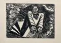 Ernst Barlach, Der Erste Tag, 1922, Holzschnitt auf gelblichem Bütten