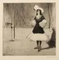 Otto Richard Bossert, Dame mit Hut, 1906, Radierung mit Tonplatte auf kräftigem Papier